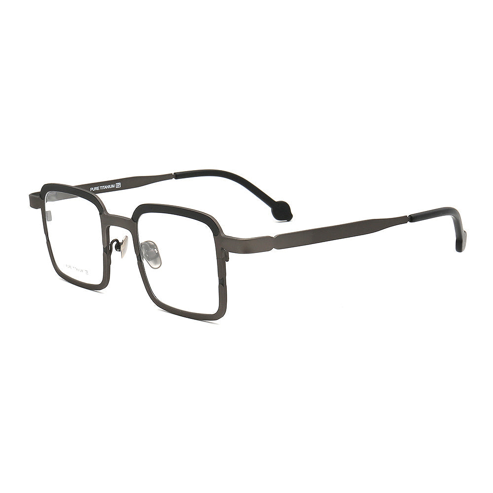 Wesley | Classic Square Titanium Mens Eyeglass Frames | Modern Sleek Two Tone Eyewear Online