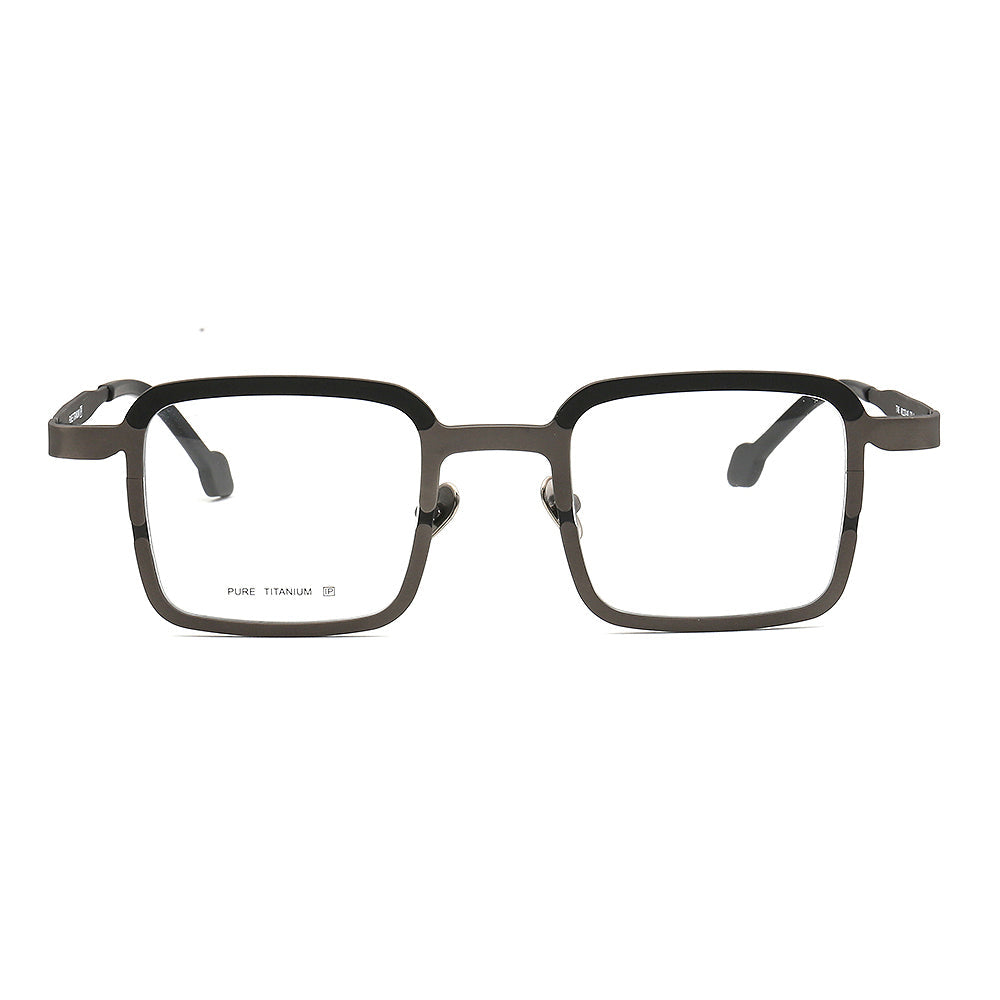 Wesley | Classic Square Titanium Mens Eyeglass Frames | Modern Sleek Two Tone Eyewear Online