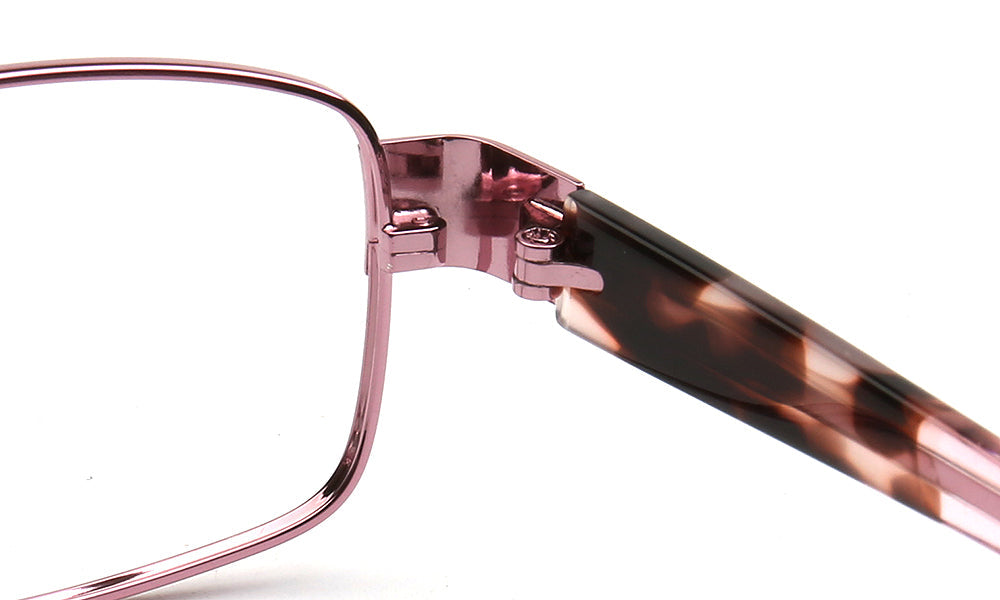 Lily | Classic Women Metal Glasses Frames |  Retro Rectangle Female Tortoiseshell Spectacles
