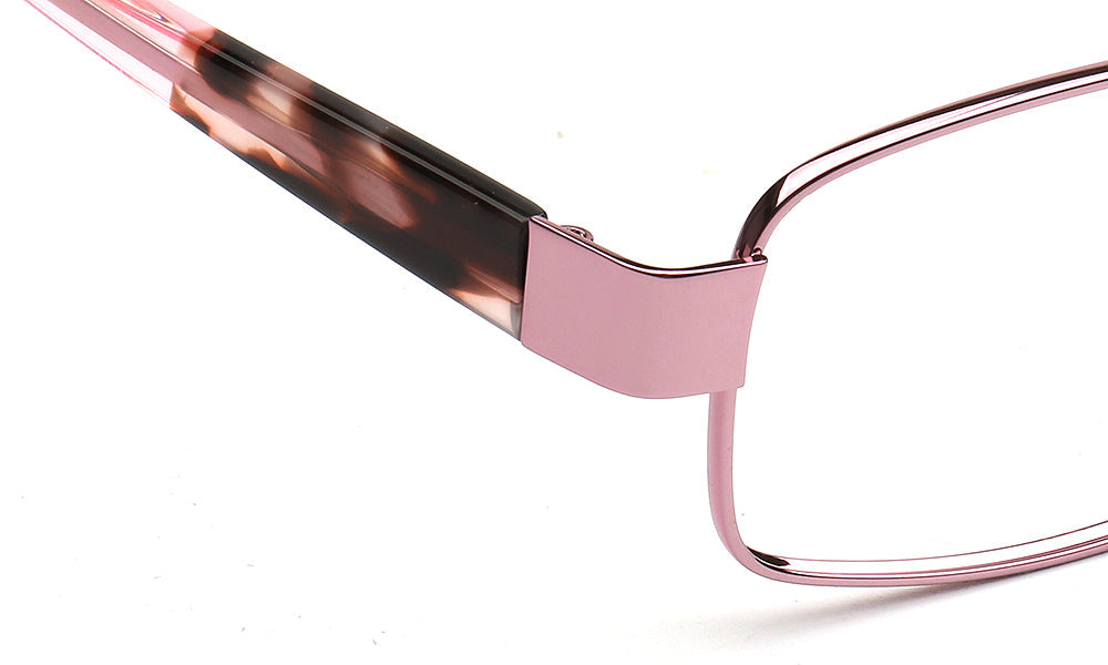 Lily | Classic Women Metal Glasses Frames |  Retro Rectangle Female Tortoiseshell Spectacles