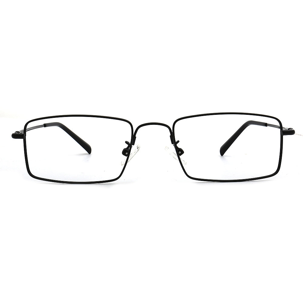 Lucas | Mens Square Flexible Memory Metal Eyeglasses | Rectangular Business Glasses Frames for Men