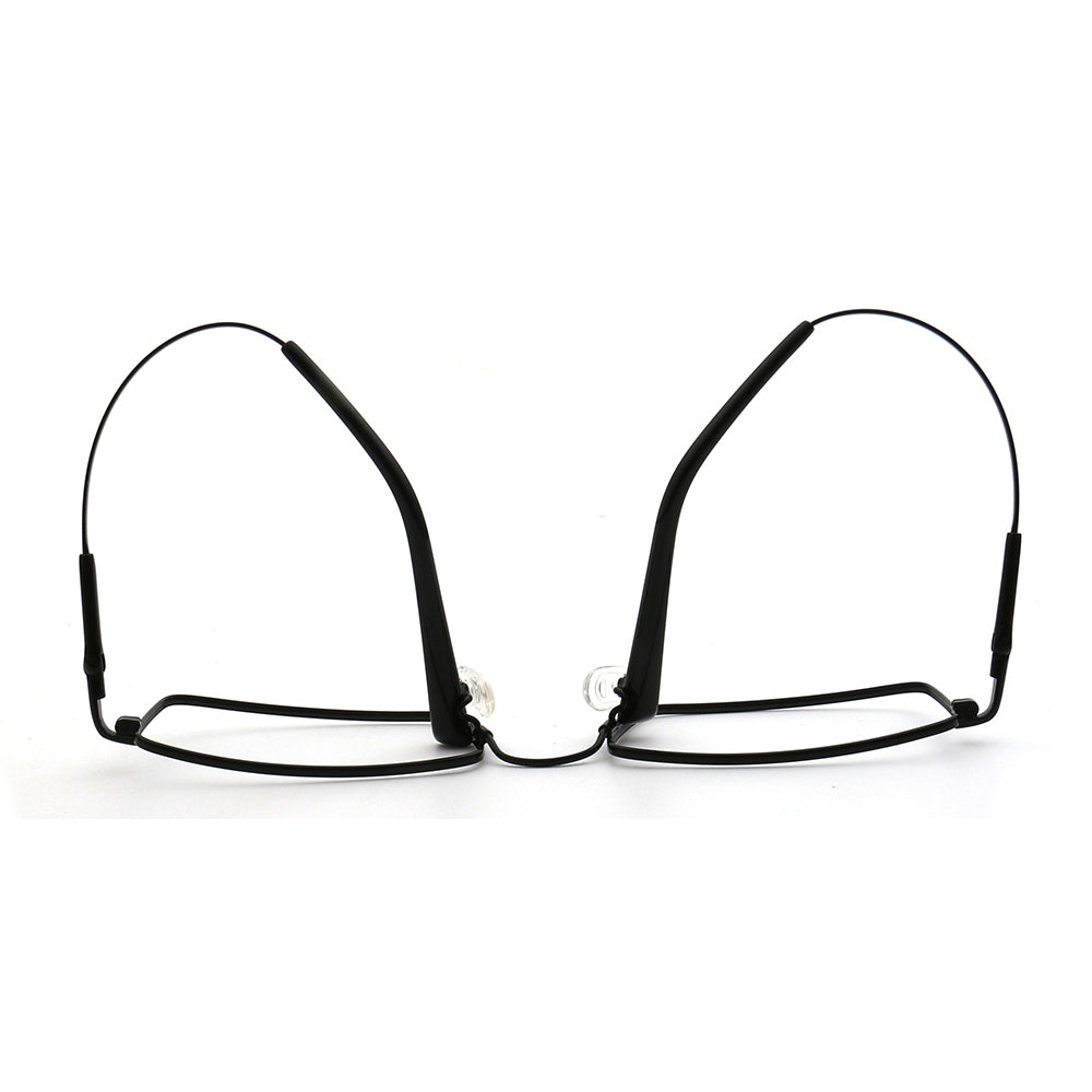 Lucas | Mens Square Flexible Memory Metal Eyeglasses | Rectangular Business Glasses Frames for Men
