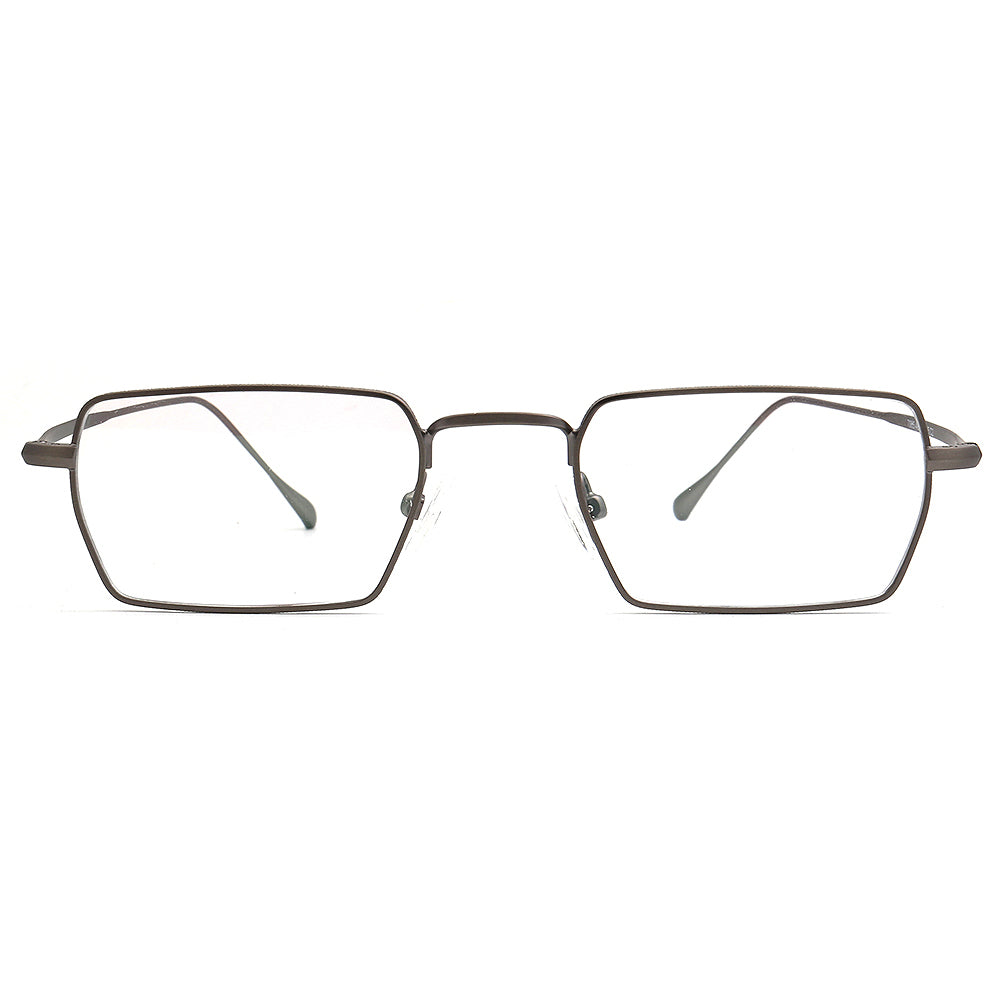 Henry | Mens Business Metal Glasses Frames | Classic Rectangle Eyewear Gold Spectacles