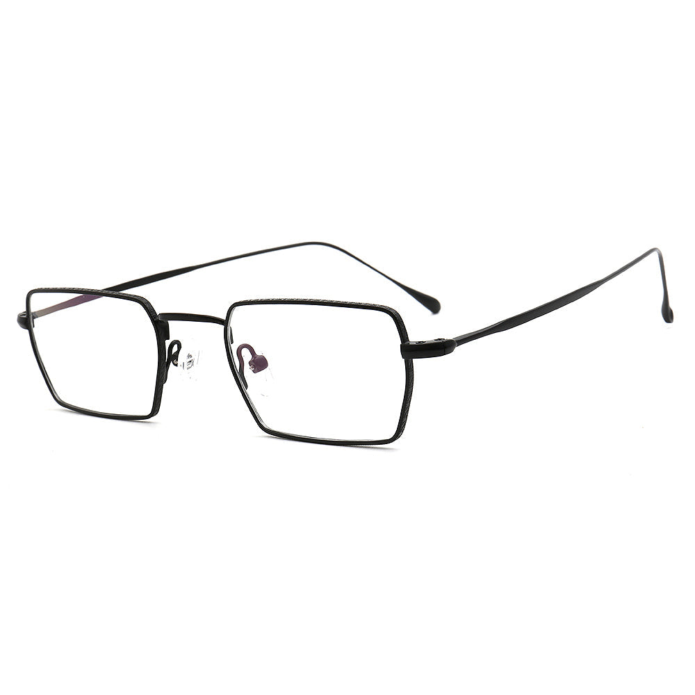 Henry | Mens Business Metal Glasses Frames | Classic Rectangle Eyewear Gold Spectacles
