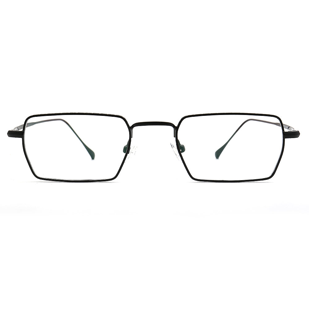 Henry | Mens Business Metal Glasses Frames | Classic Rectangle Eyewear Gold Spectacles