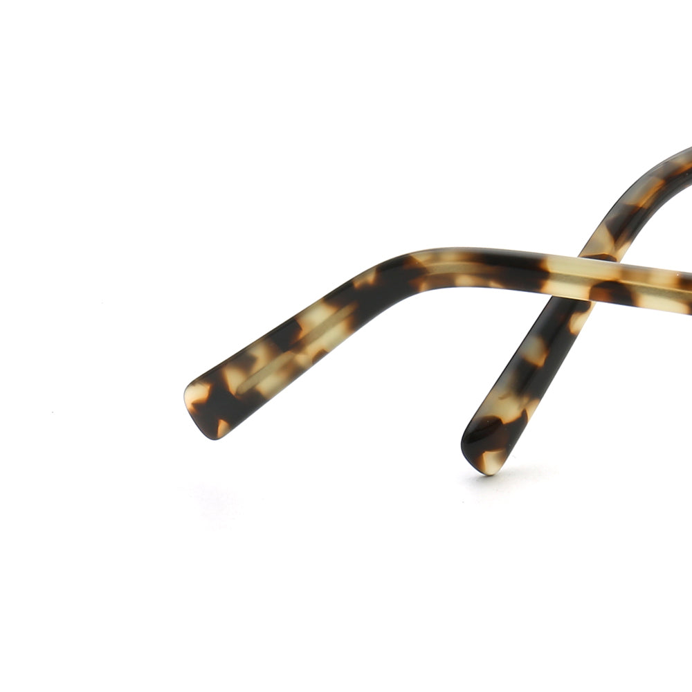 Harper | Retro Mismatch Round & Square Eyeglasses | Unique Acetate Eyeglasses w/ Tortoise Shell Design