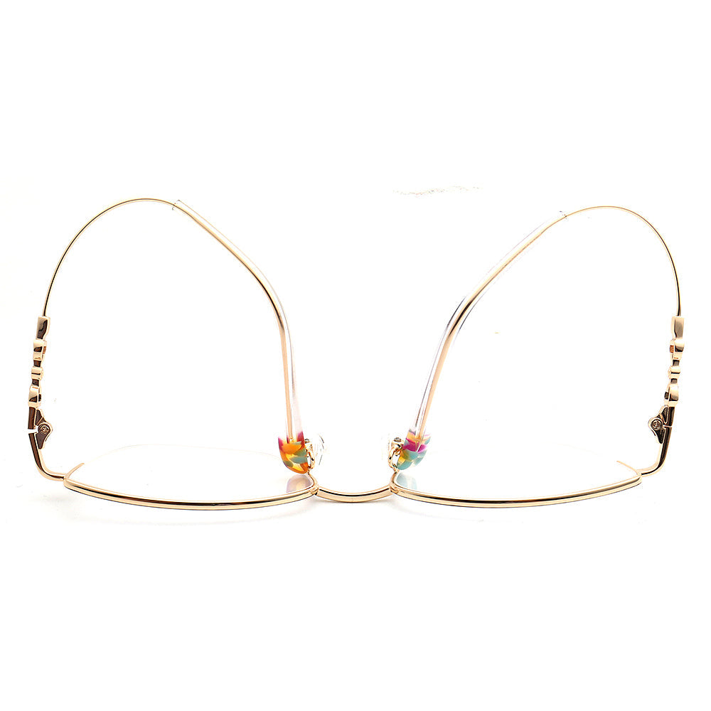Lucy | Womens Flexible Memory Metal Half Rim Eyeglasses | Modern Cat Eye Glasses Frames Bendable Semi Rimless Eyewear