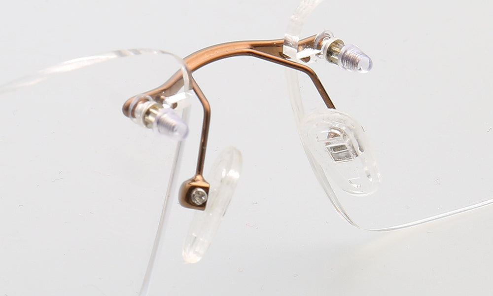 Cyrus | Rimless Tortoise Shell Glasses w/ Square Frame | Rectangular Modern Business Eyewear
