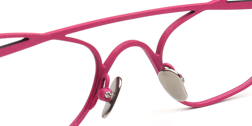 Cora | Titanium Cat Eye Glasses Frames For Women | Funky Geometric Eyewear Chic Spectacles
