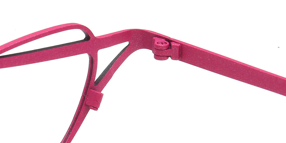 Cora | Titanium Cat Eye Glasses Frames For Women | Funky Geometric Eyewear Chic Spectacles
