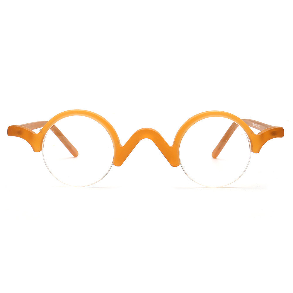 Beck | Vintage Mens Round Eyeglass Frames | Nerd Womens Eyewear Half Rim Retro Spectalces