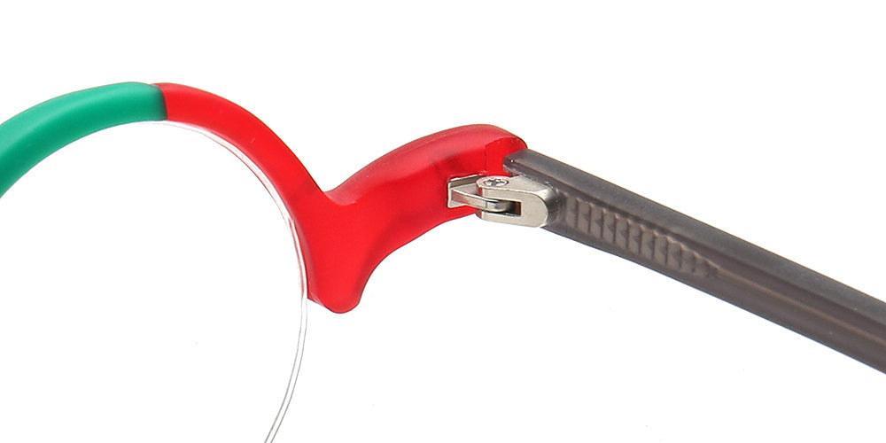 Beck | Vintage Mens Round Eyeglass Frames | Nerd Womens Eyewear Half Rim Retro Spectalces
