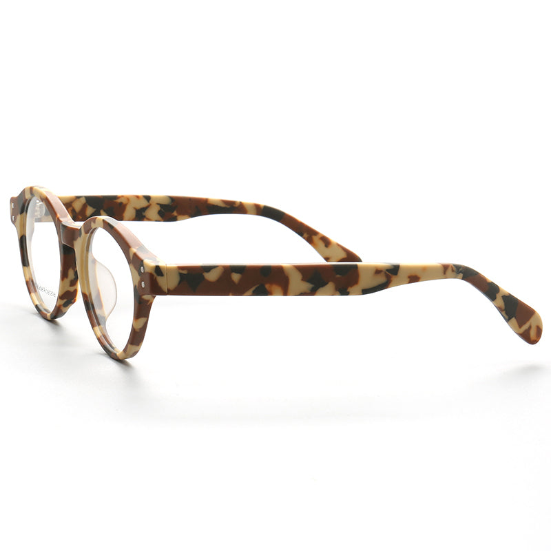 Benedict | Fashionable Camo Eyeglasses Frames For Men | Modern Women Round Spectacles Camouflage