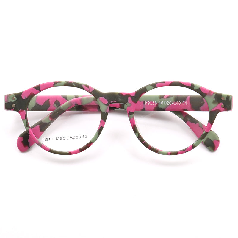 Benedict | Fashionable Camo Eyeglasses Frames For Men | Modern Women Round Spectacles Camouflage