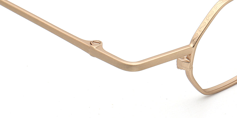 Kit | Vintage Metal Geometric Mens Glasses Frames | Retro Nerd Eyewear for Women Spectacles