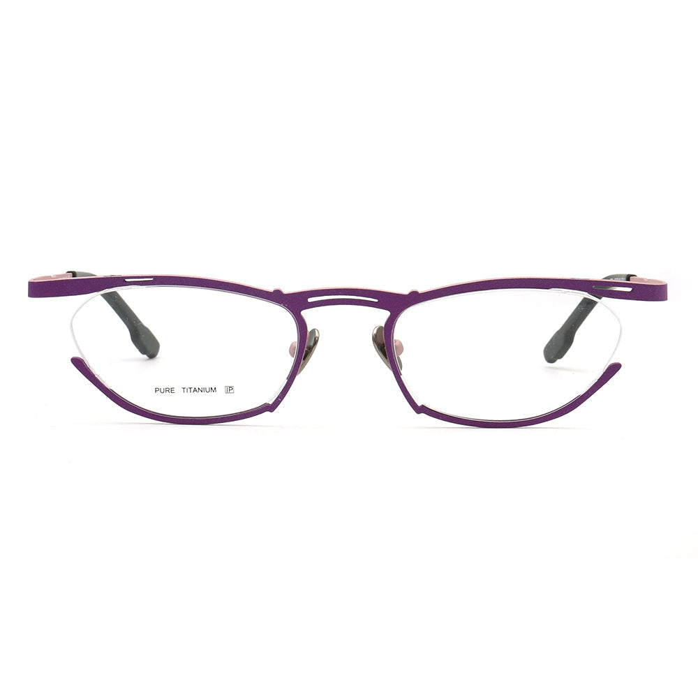 Bernadette | Semi Rimless Cat Eye Glasses For Women | Lightweight Pure Titanium Frames