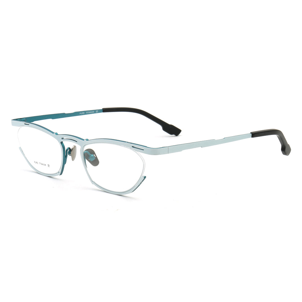 Bernadette | Semi Rimless Cat Eye Glasses For Women | Lightweight Pure Titanium Frames