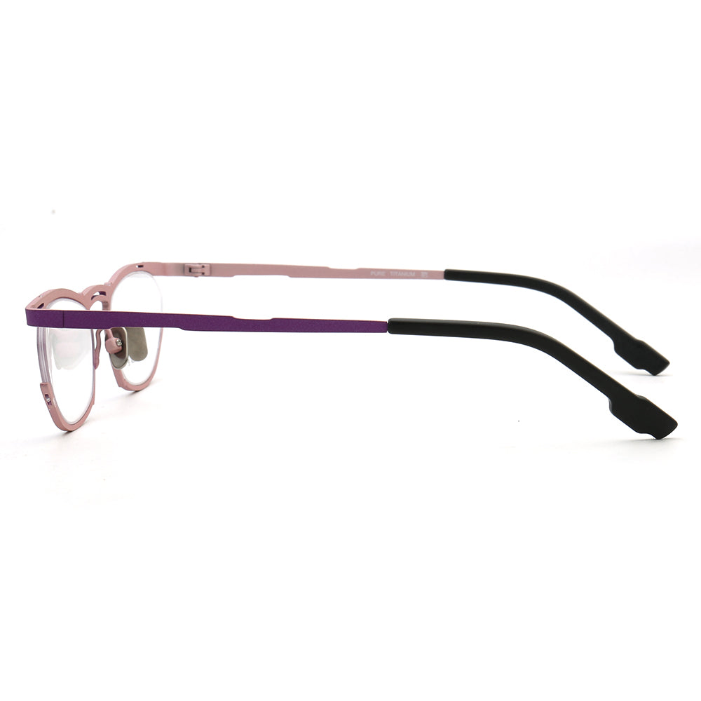 Bernadette | Semi Rimless Cat Eye Glasses For Women | Lightweight Pure Titanium Frames