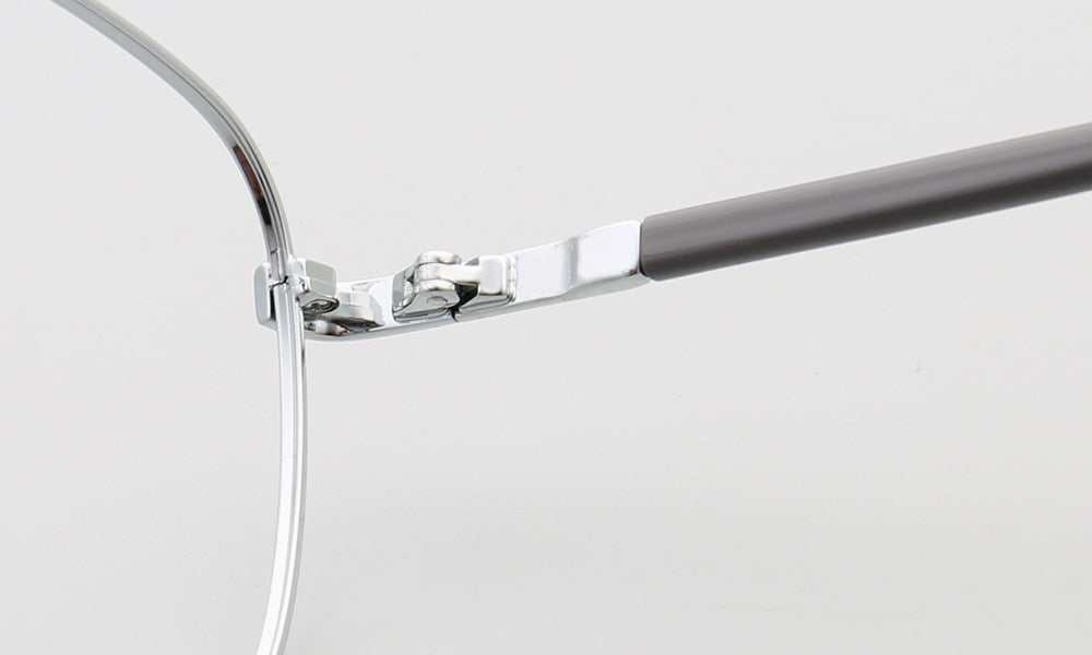 Travis | 80s Mens Double Bridge Metal Square Eyeglass Frames