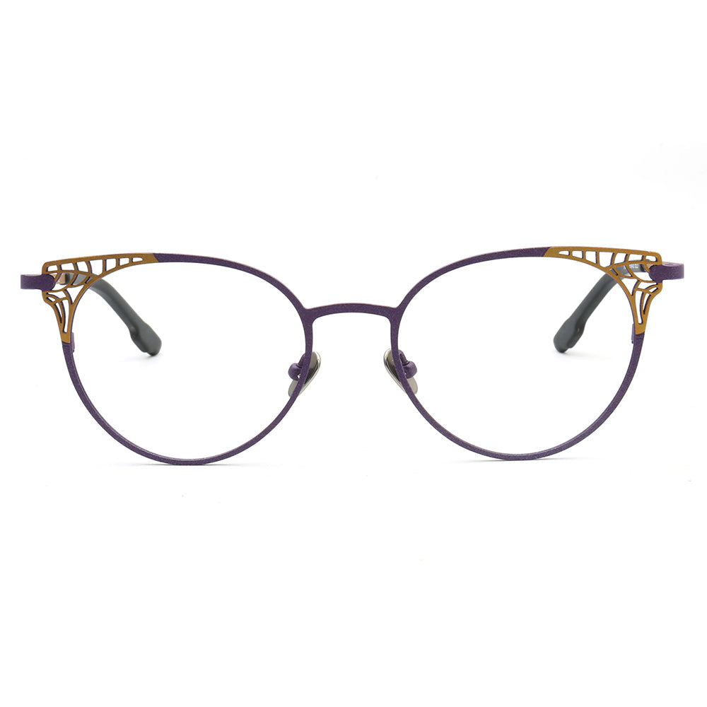 Helena | Stylish Titanium Cat Eye Glasses For Women | Modern Multicolored Eyewear Frames
