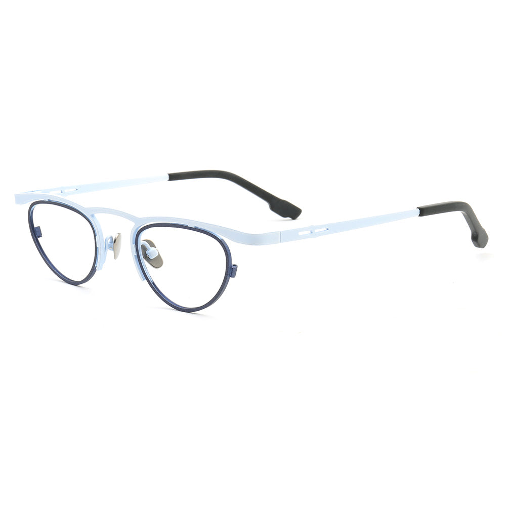 Bloom | Funky Unique Titanium Eyeglasses For Women | Glasses Frames w/ Multicolor Geometric Design
