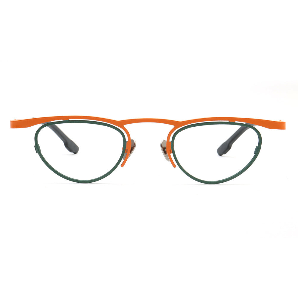 Bloom | Funky Unique Titanium Eyeglasses For Women | Glasses Frames w/ Multicolor Geometric Design