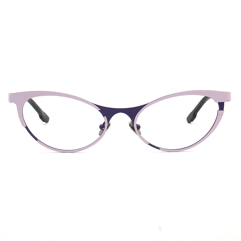 Tabatha | Sleek Pure Titanium Cat Eye Glasses For Women | Colorful Two Toned Eyeglasses