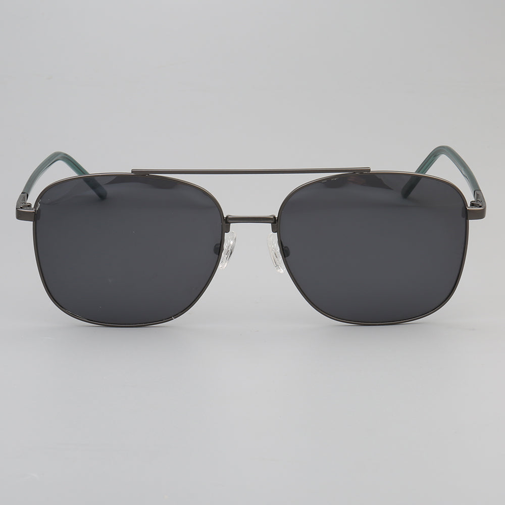 Travis | Polarized Sunglasses w/ Classic Square Design | Thin Lightweight Metal Frame