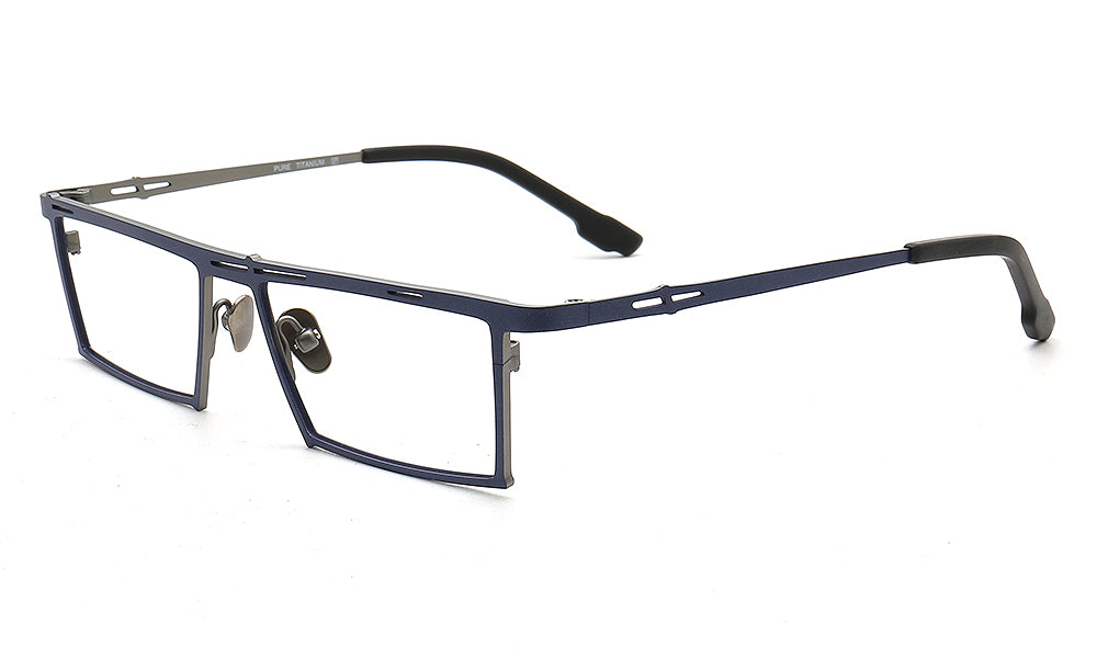 Ethan | Stylish Mens Rectangular Full Rim Eyeglasses | Modern Business Glasses Frames for Men
