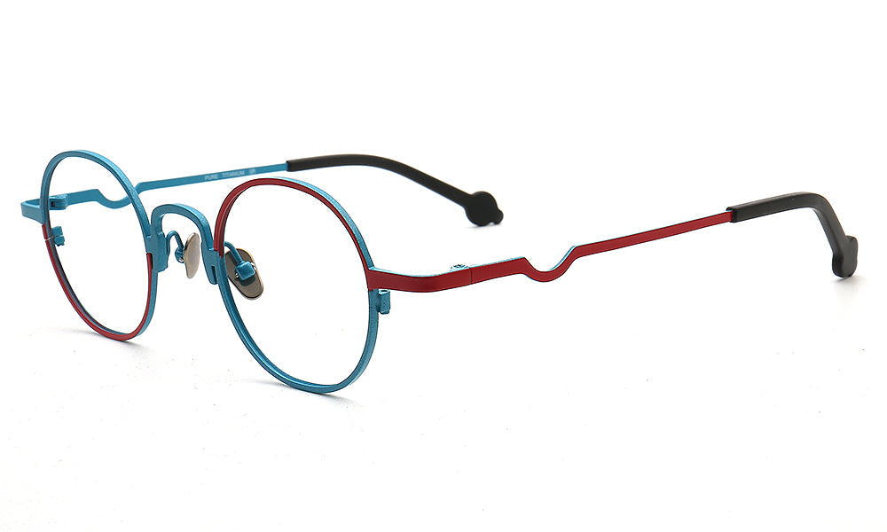 Heidi | Titanium Stylish Eyeglass Frames Men | Hipster Women Round Glasses Frames Two Tone