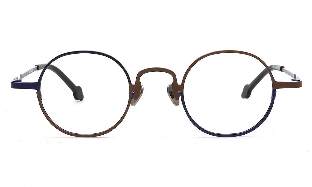 Heidi | Titanium Stylish Eyeglass Frames Men | Hipster Women Round Glasses Frames Two Tone