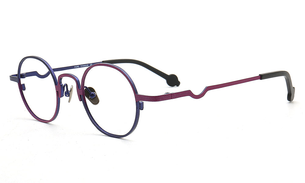 Heidi | Titanium Stylish Eyeglass Frames Men | Hipster Women Round Glasses Frames Two Tone