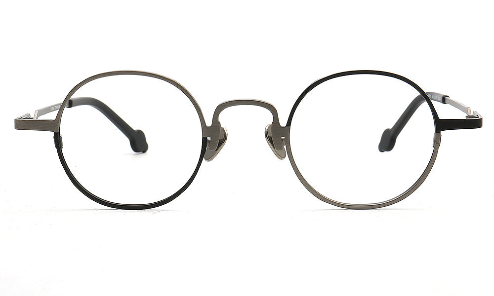 Heidi | Titanium Stylish Eyeglass Frames Men | Hipster Women Round Glasses Frames Two Tone