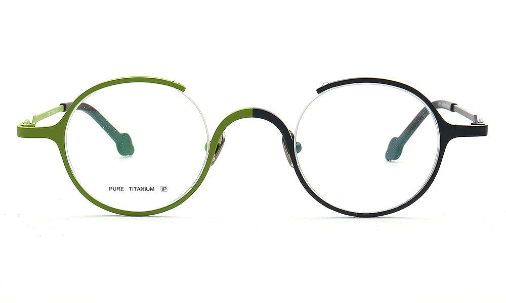 Heather | Round Women Eyeglasses Frames Titanium | Trendy Mens Half Rim Glasses Frames