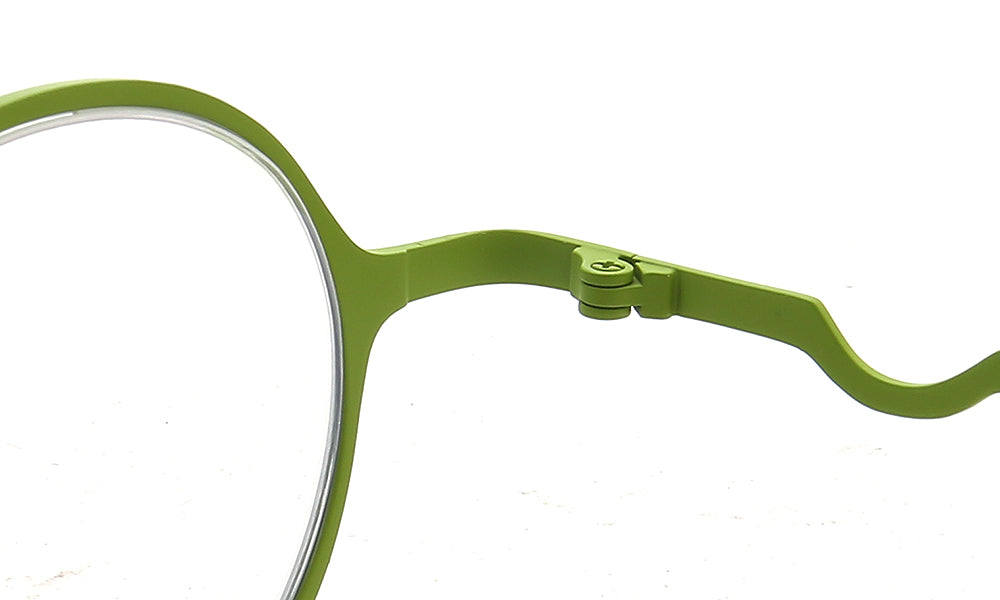 Heather | Round Women Eyeglasses Frames Titanium | Trendy Mens Half Rim Glasses Frames