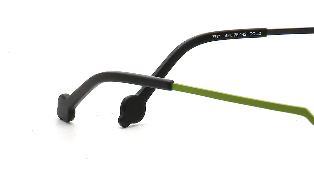 Heather | Round Women Eyeglasses Frames Titanium | Trendy Mens Half Rim Glasses Frames