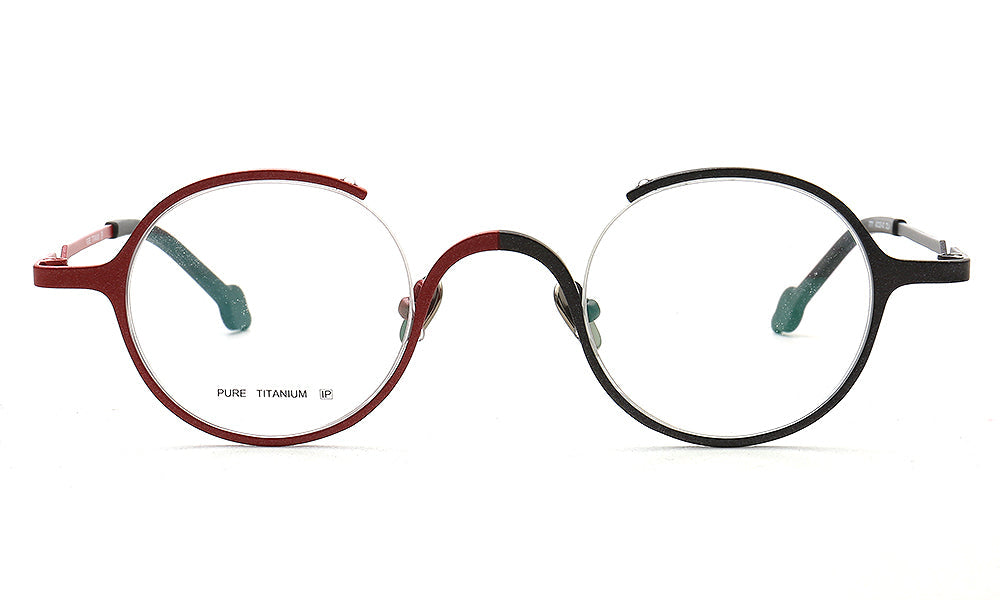 Heather | Round Women Eyeglasses Frames Titanium | Trendy Mens Half Rim Glasses Frames
