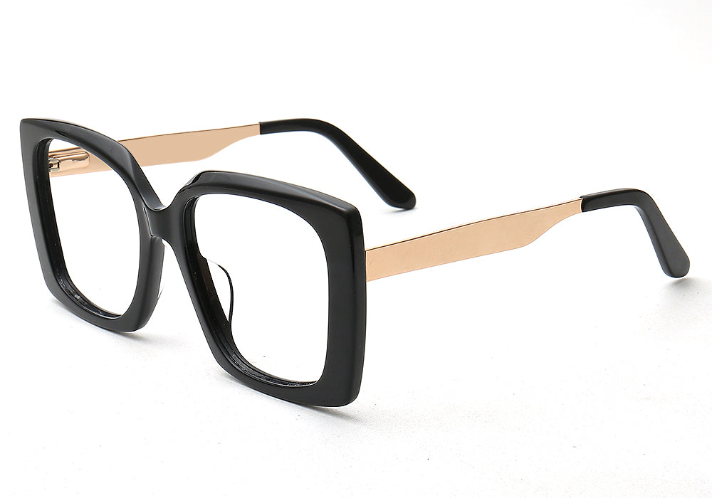 April | Retro Oversized Square Glasses For Women | Colorful Full Rim Tortoise Patterned Frames