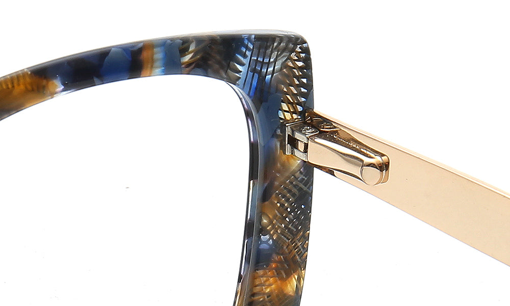 April | Retro Oversized Square Glasses For Women | Colorful Full Rim Tortoise Patterned Frames