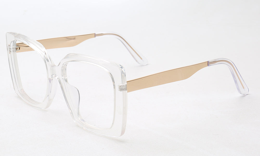 April | Retro Oversized Square Glasses For Women | Colorful Full Rim Tortoise Patterned Frames