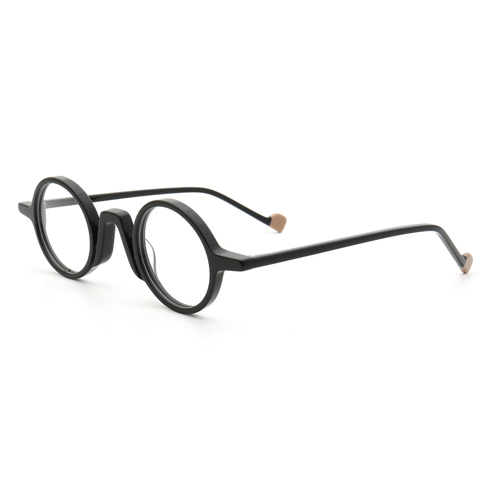 Glimmer | Round Vintage Tortoise Shell Eyeglasses | Retro Full Rim Acetate Design