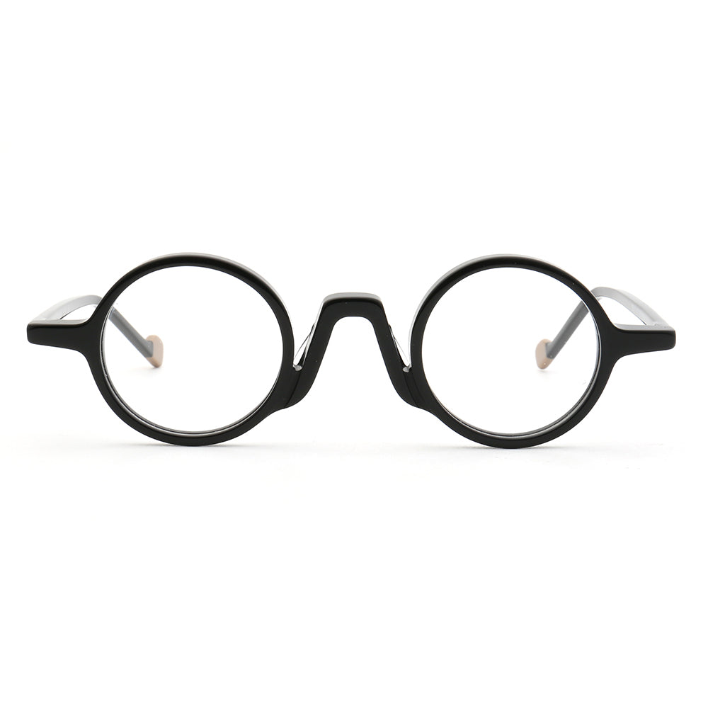 Glimmer | Round Vintage Tortoise Shell Eyeglasses | Retro Full Rim Acetate Design