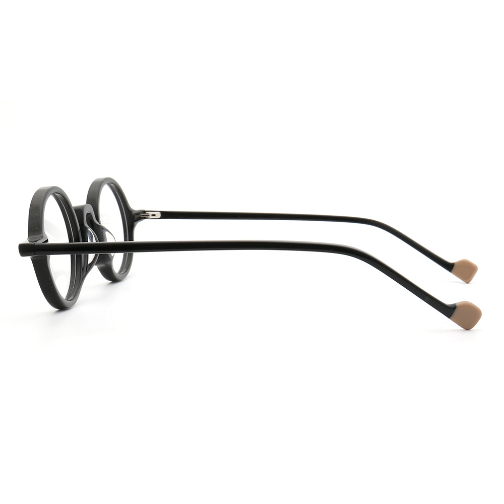 Glimmer | Round Vintage Tortoise Shell Eyeglasses | Retro Full Rim Acetate Design