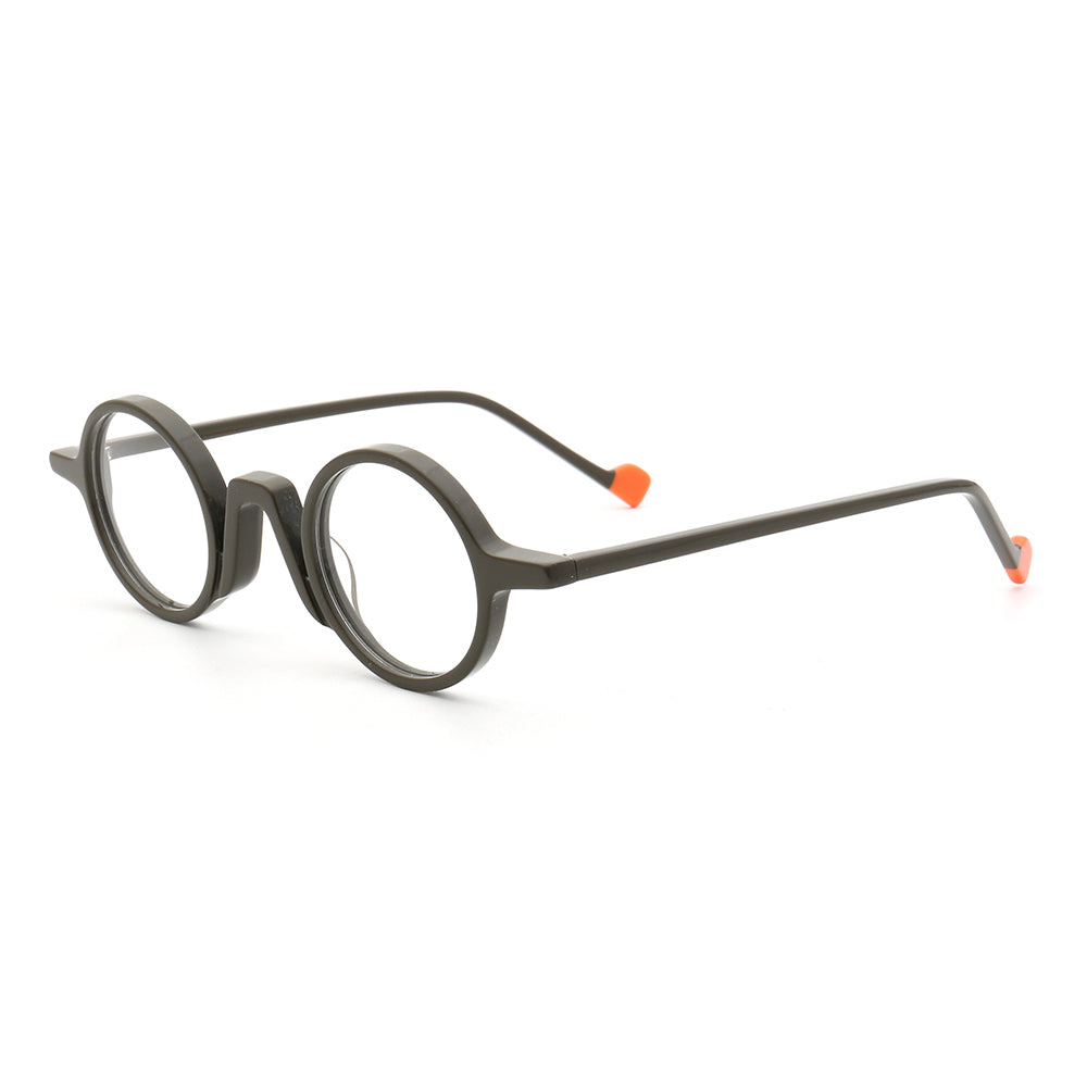 Glimmer | Round Vintage Tortoise Shell Eyeglasses | Retro Full Rim Acetate Design