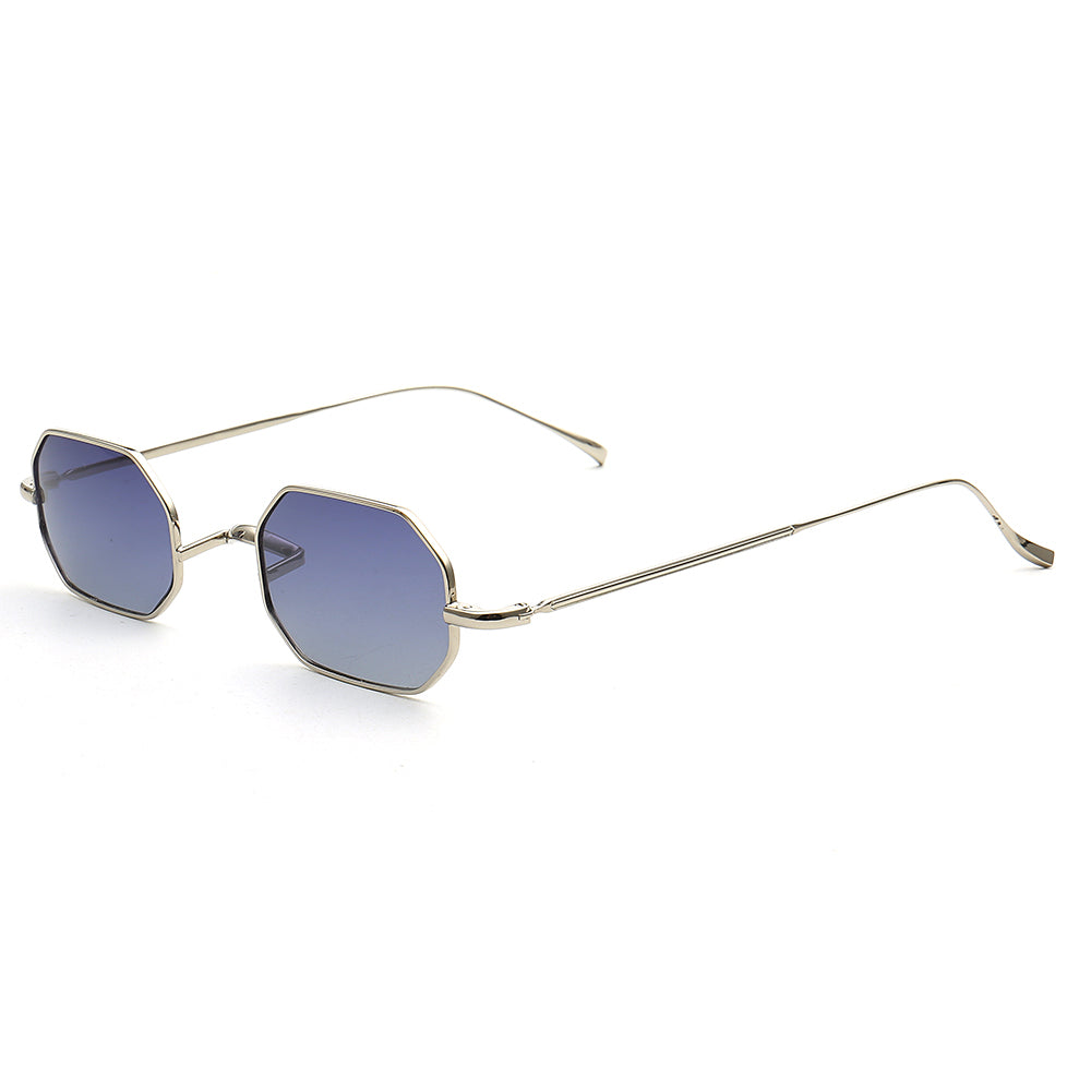 Greyson | Geometric Metal Mens Sunglasses Polarized | Rectangle Tinted Womens Sun Glasses UV400 Driving Outdoor