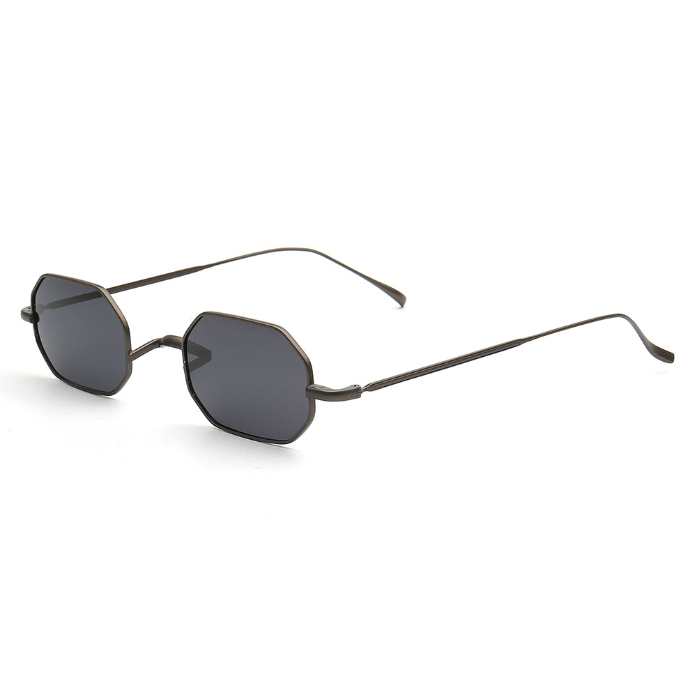 Greyson | Geometric Metal Mens Sunglasses Polarized | Rectangle Tinted Womens Sun Glasses UV400 Driving Outdoor