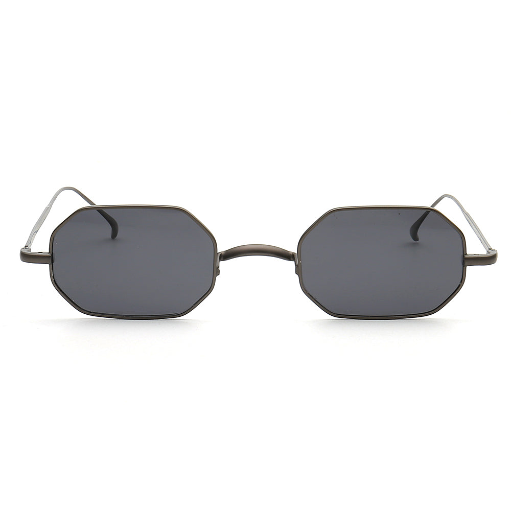 Greyson | Geometric Metal Mens Sunglasses Polarized | Rectangle Tinted Womens Sun Glasses UV400 Driving Outdoor