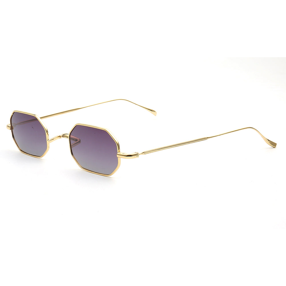 Greyson | Geometric Metal Mens Sunglasses Polarized | Rectangle Tinted Womens Sun Glasses UV400 Driving Outdoor