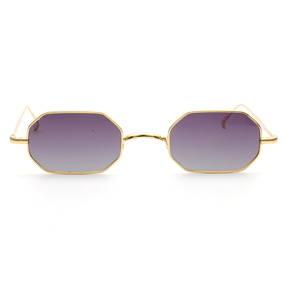 Greyson | Geometric Metal Mens Sunglasses Polarized | Rectangle Tinted Womens Sun Glasses UV400 Driving Outdoor