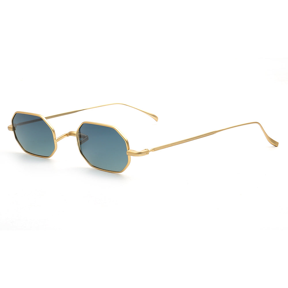 Greyson | Geometric Metal Mens Sunglasses Polarized | Rectangle Tinted Womens Sun Glasses UV400 Driving Outdoor